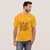 北海道　アイヌ柄　Hokkaido Ainu pattern T-shirt Tシャツ (正面フル)