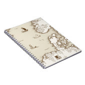 北海、イギリス、スカンジナビアの古い地図。 ノートブック (右側)