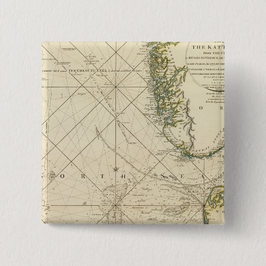 北海、カッテガット 缶バッジ (正面)