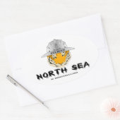 北海，タイガー，沖合，オイルマン，油，ガス，リグ 楕円形シール (封筒)