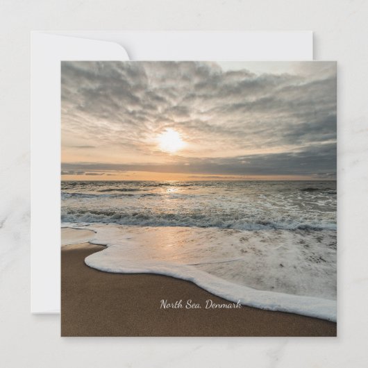 北海、デンマークの絵のように美しい夕日。 (正面)