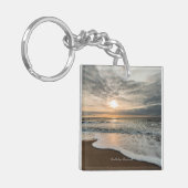 北海、デンマークの絵のように美しい夕日。 キーホルダー (正面左)