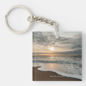 北海、デンマークの絵のように美しい夕日。 キーホルダー (正面)