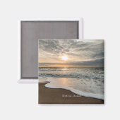 北海、デンマークの絵のように美しい夕日。 マグネット (正面/裏面)