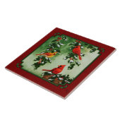 北深紅色とホリーレッド タイル (側面)