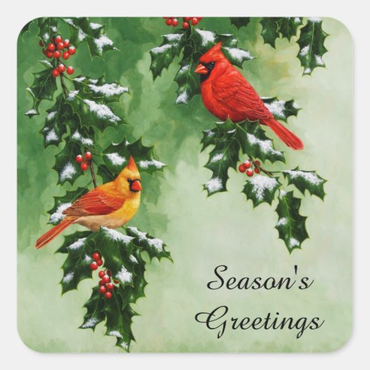 北深紅色雄 スクエアシール (正面)