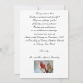 北深紅色/婚姻届の更新 招待状 (裏面)