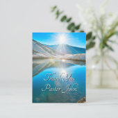 北湖ブルーの日の出牧師感謝メッセージ ポストカード (スタンド正面)