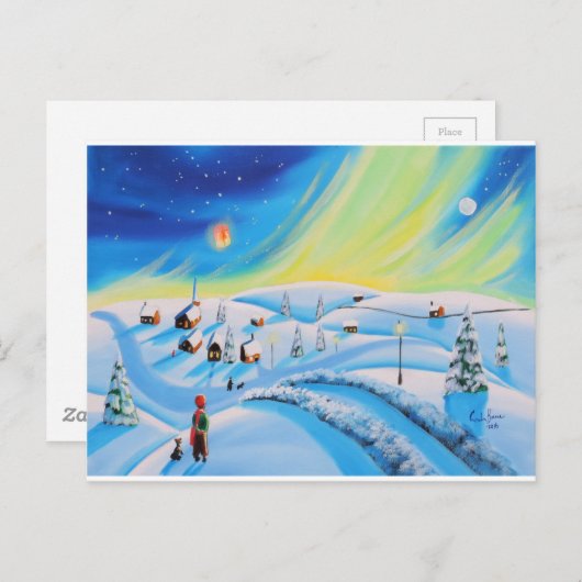 北照りと提灯 ポストカード (正面/裏面)