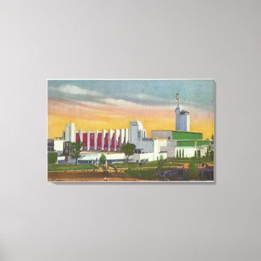 北玄関の眺め、理学堂 キャンバスプリント (正面)