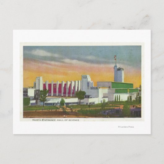 北玄関の眺め、理学堂 ポストカード (正面)