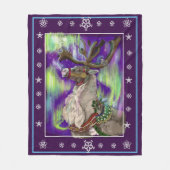 北疑問に思 フリースブランケット (正面)