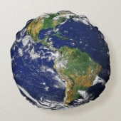 北米と南米の地球球儀丸枕 ラウンドクッション (裏面)