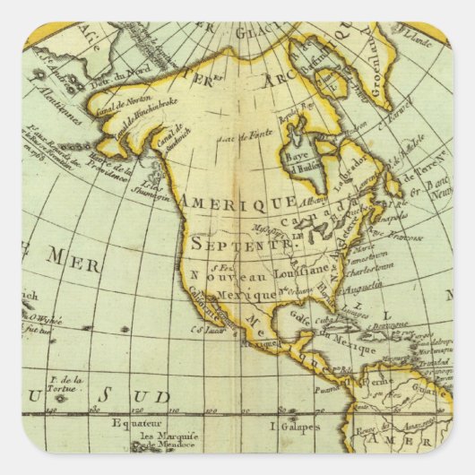 北米と南米 スクエアシール (正面)