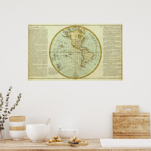 北米と南米 ポスター (キッチン)