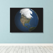 北米に関するグローバルな見解 キャンバスプリント (インサイチュ (ウッドフロア))