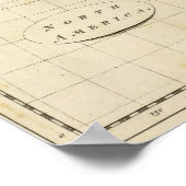 北米のアウトライン地図 ポスター (角)