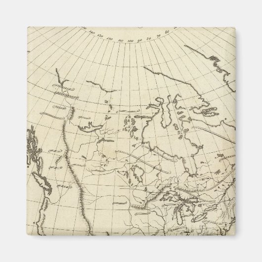 北米のアウトライン地図 マグネット (正面)