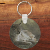 北米のオオヤマネコ キーホルダー (正面)