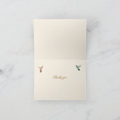 北米のハチドリ感謝 カード (内部)