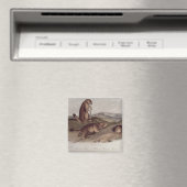 北米の四足動物の草原の犬 マグネット (インサイチュ (食洗機))