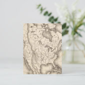 北米の地図 ポストカード (スタンド正面)