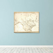 北米の新地図 キャンバスプリント (インサイチュ (ウッドフロア))