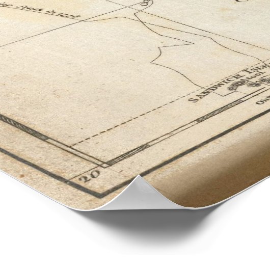 北米の新地図 ポスター (角)