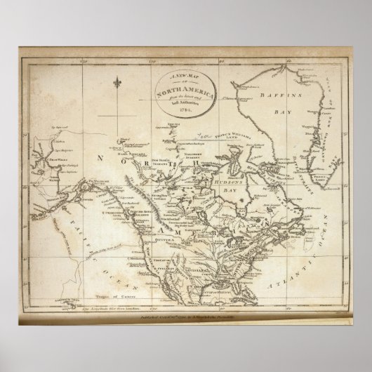 北米の新地図 ポスター (正面)