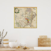 北米の新地図 ポスター (キッチン)