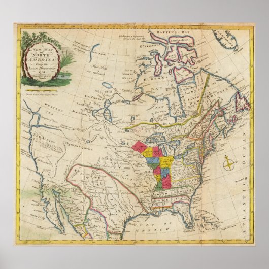 北米の新地図 ポスター (正面)