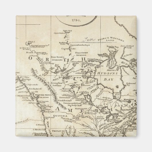 北米の新地図 マグネット (正面)