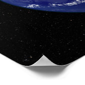 北米を中心とした完全に照らされた地球 ポスター (角)