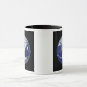 北米を中心とした完全に照らされた地球 マグカップ (中央)