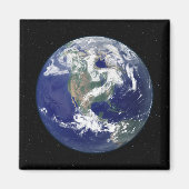 北米を中心とした完全に照らされた地球 マグネット (正面)