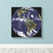 北米を示す全地球2 キャンバスプリント (インサイチュ (ウッドフロア))