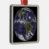 北米を示す全地球2 メタルオーナメント (右)