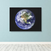 北米を示す全地球3 キャンバスプリント (インサイチュ (ウッドフロア))