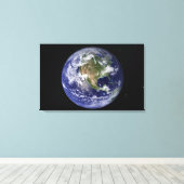 北米を示す全地球4 キャンバスプリント (インサイチュ (ウッドフロア))