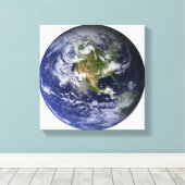 北米を示す全地球 キャンバスプリント (インサイチュ (ウッドフロア))