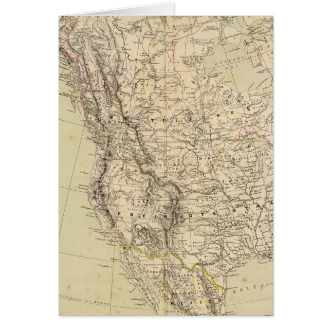 北米アトラスの地図とインディアンの部族 (正面)