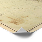 北米アトラスの地図とインディアンの部族 ポスター (角)