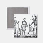 北米インディアン マグネット (正面/裏面)