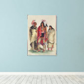 北米インディアン， c.1832 キャンバスプリント (インサイチュ (ウッドフロア))