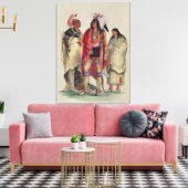 北米インディアン， c.1832 キャンバスプリント (インサイチュ (リビング))