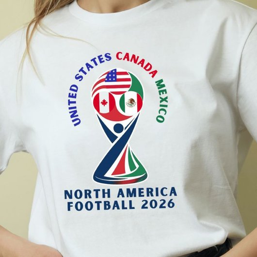 北米サッカー2026 | USA カナダ メキシコ トライブレンドTシャツ