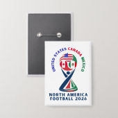 北米サッカー2026 | USA カナダ メキシコ 缶バッジ (正面/裏面)