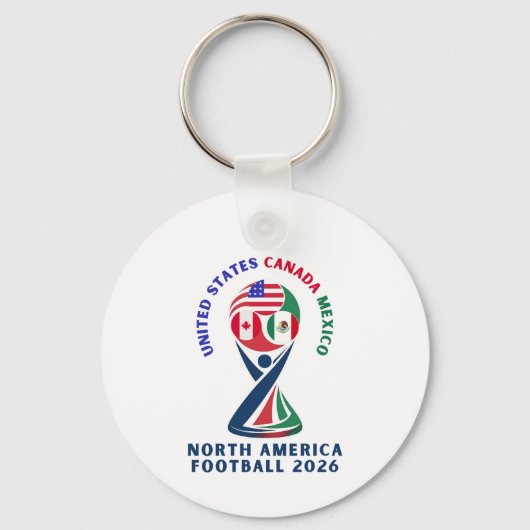 北米サッカー 2026 | アメリカ カナダ メキシコ キーホルダー (正面)
