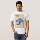 北米スペリオル湖地図 Tシャツ (正面フル)