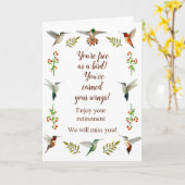 北米ハミングバード退職金 カード (黄色い花)